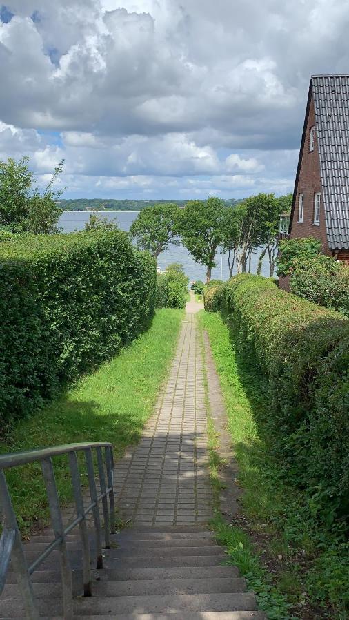 Ferienwohnung In Weisser Villa Am Kliff Flensburgo Exterior foto